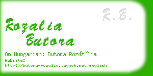 rozalia butora business card